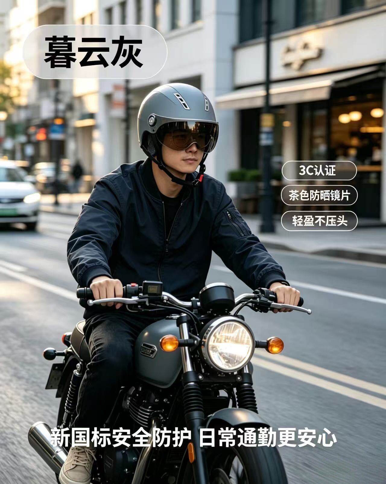 3C certified electric motorcycle helmet for men, summer sun protection half helmet, women's electric scooter helmet, universal safety helmet for all seasons