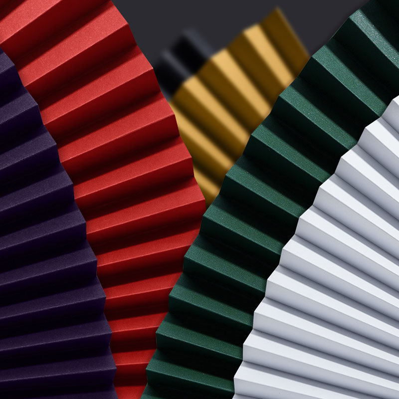 Photo props Chinese props Organ paper Morandi color background paper fan Photography props fan solid color black