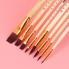 Paul Cézanne Oil Painting Brush Set, 8 Nylon Bristle Watercolor Brushes, Gouache Brushes, Acrylic Brushes, Flat Tip, Pointed Tip, Beginner Art Brushes, Brush Set