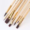 Paul Cézanne Oil Painting Brush Set, 8 Nylon Bristle Watercolor Brushes, Gouache Brushes, Acrylic Brushes, Flat Tip, Pointed Tip, Beginner Art Brushes, Brush Set
