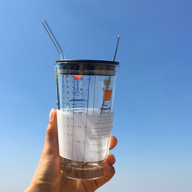 Cân cốc sữa cốc ăn sáng cốc trẻ em cốc thủy tinh cốc nữ sáng tạo cốc nước nóng cốc gia đình dung tích lớn bình đựng nước thủy tinh