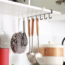 Porcelain wood together with punch-free cupboard Kitchen Hook Hung Spoon Scoop Shovel containing frame Multi-functional wardrobe finishing frame