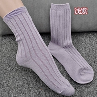 Светло -фиолетовый широкий полосатый стиль