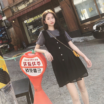 HSW2021 new small fresh harness dress Two sets Senson femininity Temperament Slim Subsuit Skirt Woman Summer