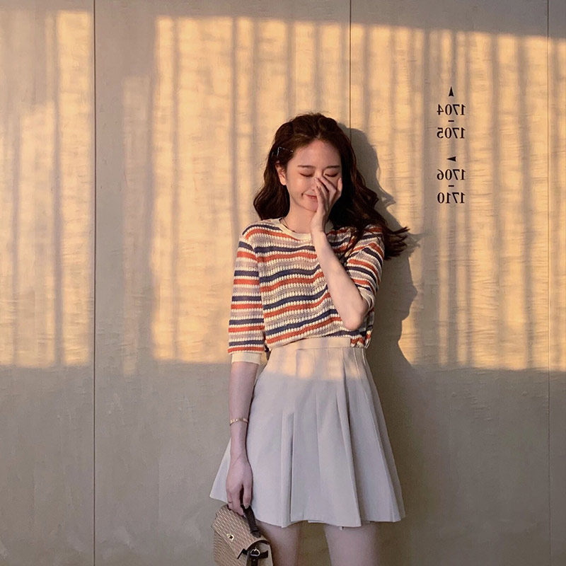 HSW France's small group of two sets of foreign pie age women suit skirts very slim and playful fashion Temperament Skirt Summer