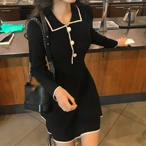 HSW Style Retro-Bottomless Body Knit Dress Dress Woman Spring Autumn 2021 New Medium Long Style Dress With Great Dress Skirt