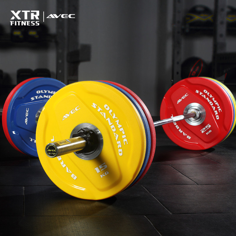 XTR competitive Orsay PU colour barbell sheet Commercial Crossfit Fitness Room Sleeper push deep squatting bar AVEC