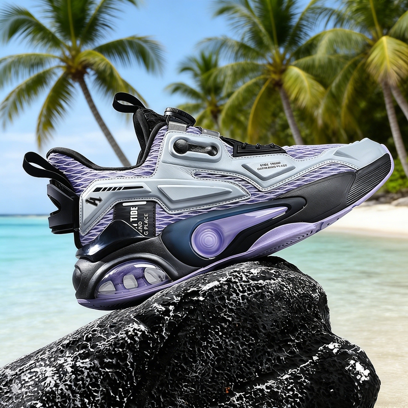 N·Hot Spring and Summer Sports Style Rotating Buckle Running Shoes Shock-Absorbing Unisex Sports Casual Shoes Air-Cushion Shoes