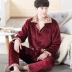 Pyjama 胡 Đồ ngủ trung niên nam mùa thu nhung san hô dày dày vừa vặn dài tay phù hợp với nhung xu hướng thời trang 2021 Bộ Pajama