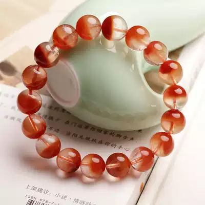 Photinia bamboo natural ghost red rabbit hair Crystal hand red rabbit hair cornucopia natural crystal hand 10 5mm