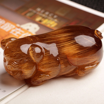 Photinia bamboo natural Brazilian copper Shunfa crystal copper grain Fu pig handlebars ornaments