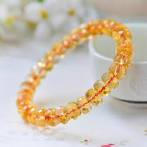 Heather natural Brazilian violent citrine bracelet plate bead faceted violent citrine single ring bracelet