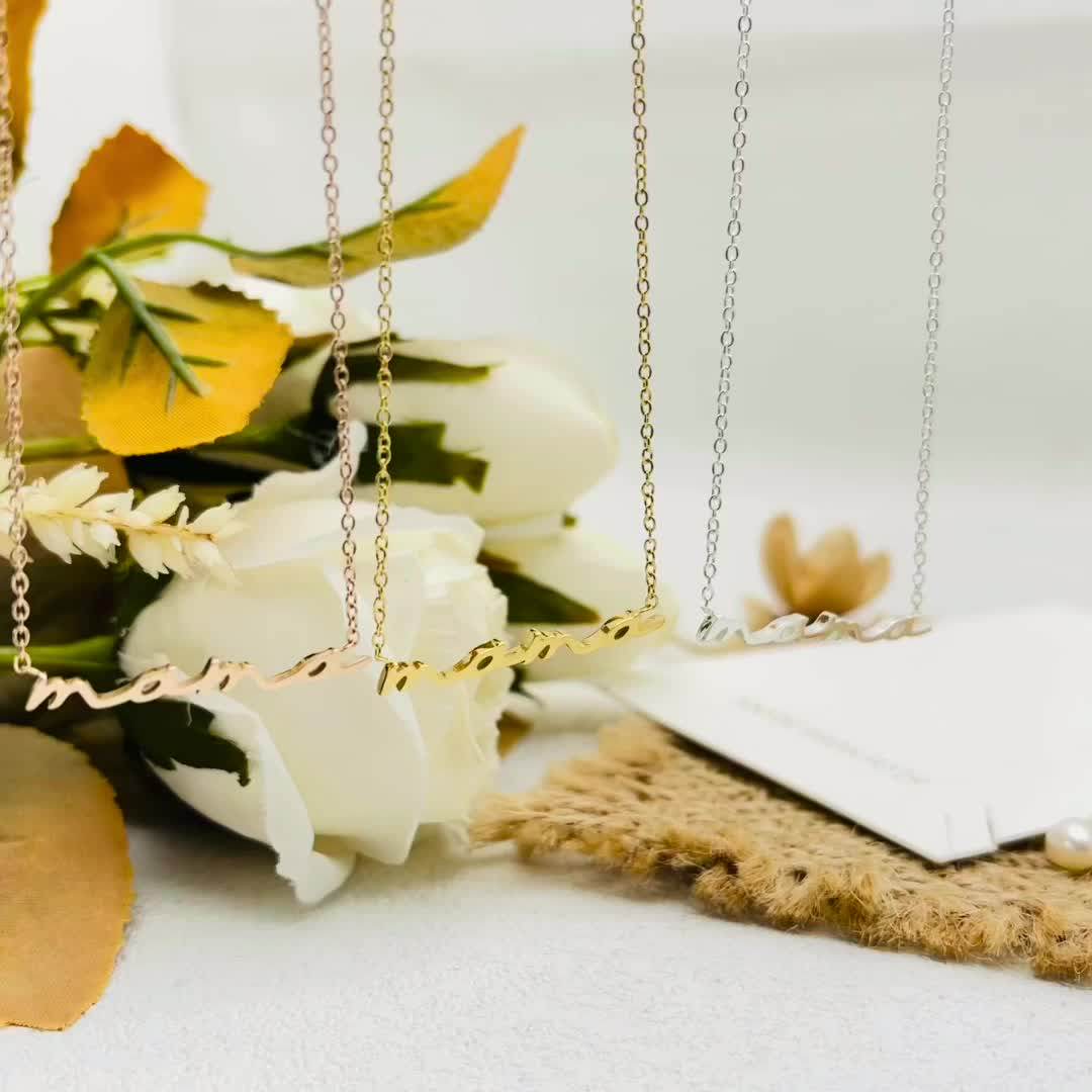 Alphabet Necklace Gift For Mom Mothers 
