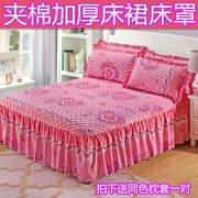 Nordic tím giường bedspread váy lãng mạn tím một mét hai nhóm châu Âu all-around 1.8x2.0 ba đơn 1.2 - Váy Petti