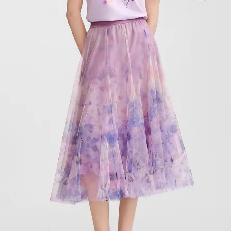 Laco's Mall Same Style 2026 Summer New Elegant High-Waisted Printed Skirt for Women Rw01591R1 Laco's Mall Same Style 2026 Summer New Elegant High-Waisted Printed Skirt for Women Rw01591R1