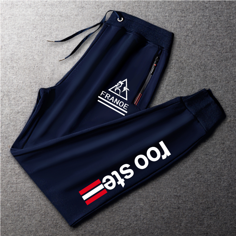 Falei Er Big Size Men's Trendy Sports Sweatpants Casual Loose Jogger Pants with Fleece Lining and Thickened Material