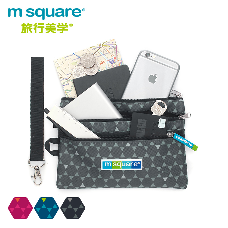 M Square handbag handbag travel ticket passport bag three layers of small animal zipper bag