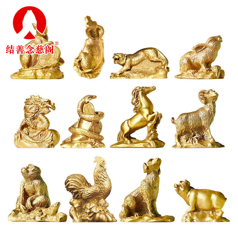 純銅製品動物生肖置物セット 12体 Amazon.co.jp: 干支 置物 十二支セット 縁起物 正月 動物 迎春 正月