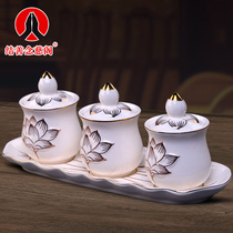 Water cup purification cup ceramic lotus cup household seamless living room bedroom