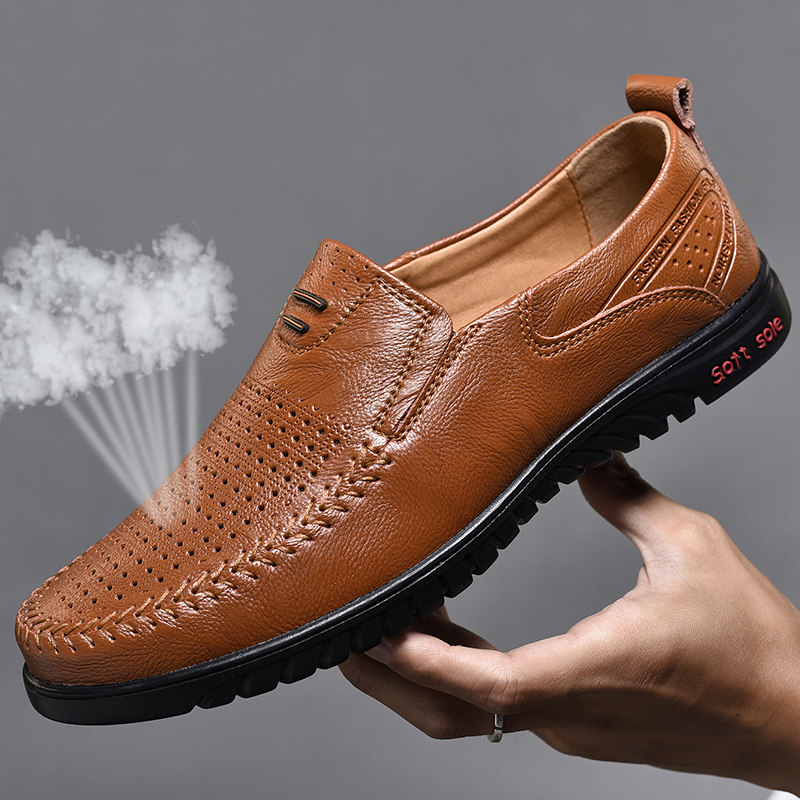 Bean-bean shoes Men's 2022 new Winter Korean version 100 Lapped Personality Sloth Shoes Trend A foot pedal casual leather shoes Inn