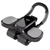 Four-wheel abdominal fitness wheel automatic rebound slim belly and abdominal muscle training tool abdominal curling roller 2024 new fitness equipment