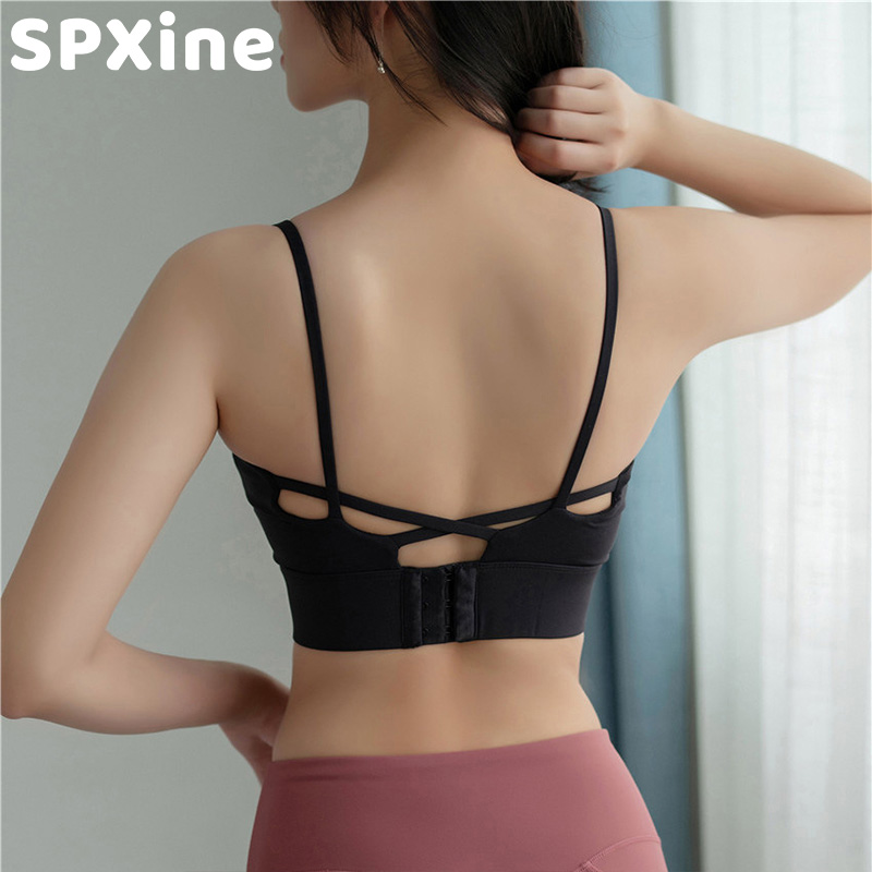 Yoga underwear women's vest fitness professional shockproof gathering can wear a bodice yoga suit sports bra top