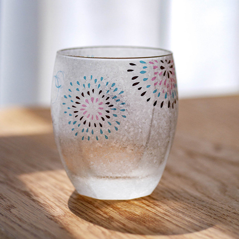 Sago Market Japan Maru Pattern Frosted Glass Beer Mug Whiskey Cup Matching Cup Gift Box Wedding