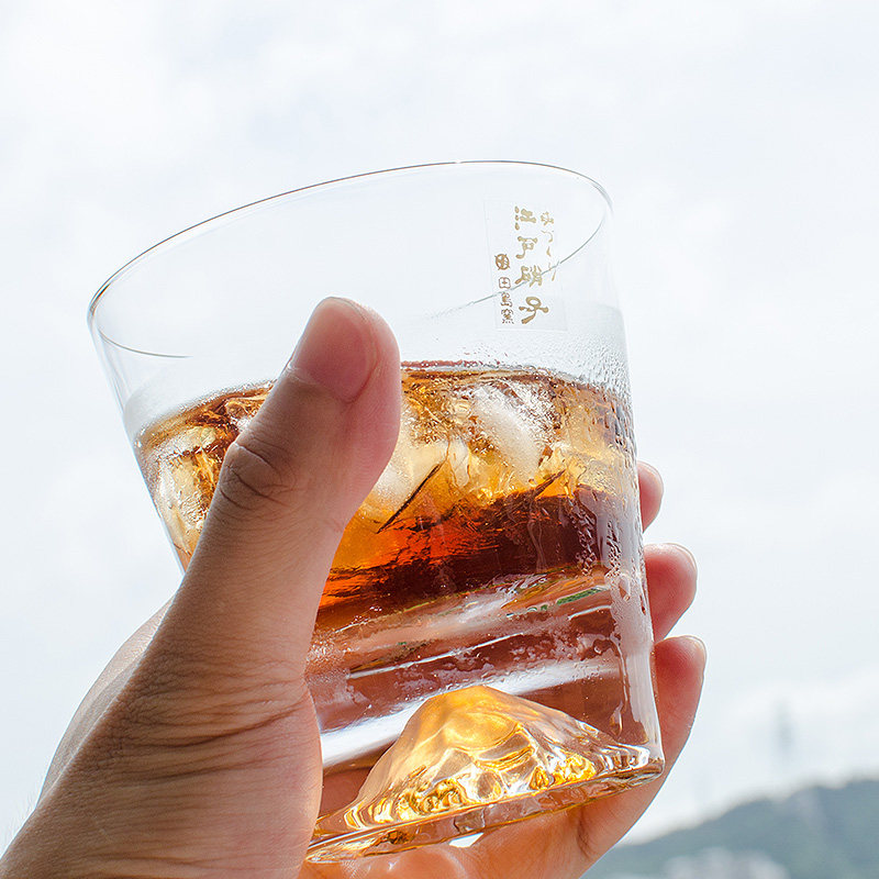 Simi Bazaar Japan Imports Fuji Mountain Cup Jiangniti Handmade Glass Cup Water Cup Tea Cup Whisky Wine Cup