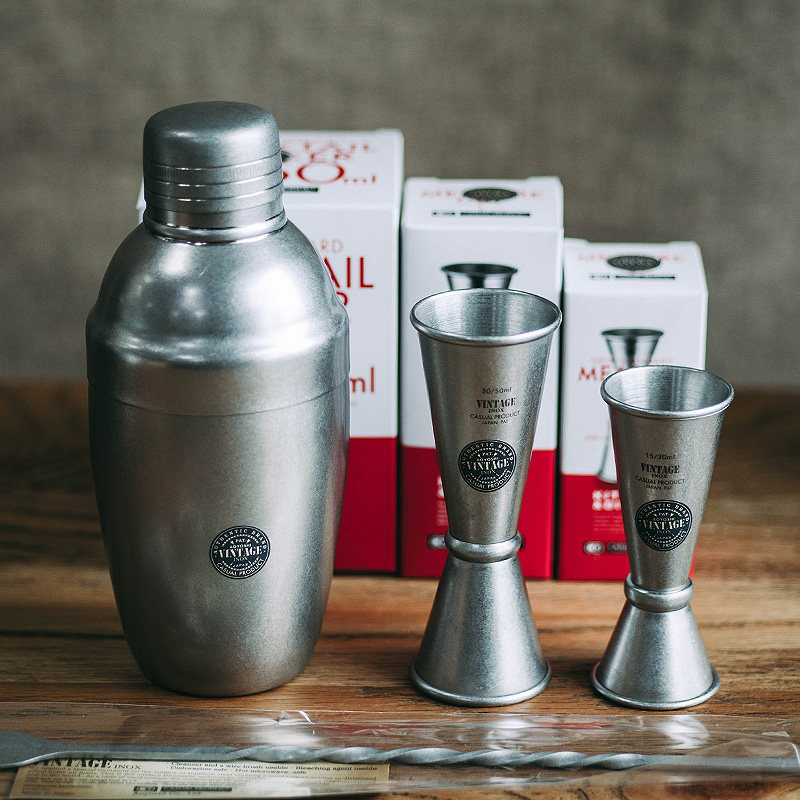 Simi Bazaar Japan Qingfang Manufacturing Institute AOYOSHI retro stainless steel shaker set cocktail hand shake