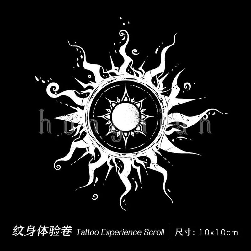 Chiyou Totem Herbal Juice Tattoo Sticker for Men ins Waterproof Semi-Permanent Realistic High-End Personalized Tattoo for Women