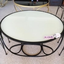 Promotion Nordic simple style iron glass table