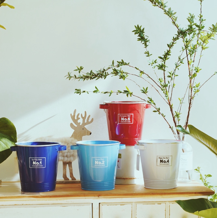 Ultra Low Price Promotion Foreign Trade Original Single American Countryside Style Iron Art Retro Print Character Double Eardrum Basin Four Color