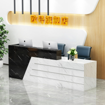 Simple modern cashier Front desk Reception desk Milk tea shop Bar table Beauty salon Supermarket counter Small commercial