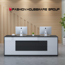 Simple and modern company front desk cashier bar counter Small commercial counter Supermarket clothing store milk tea shop logo