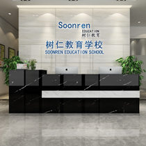 Company front desk cashier Paint imitation marble Bar table Information desk Welcome desk Shop commercial reception desk