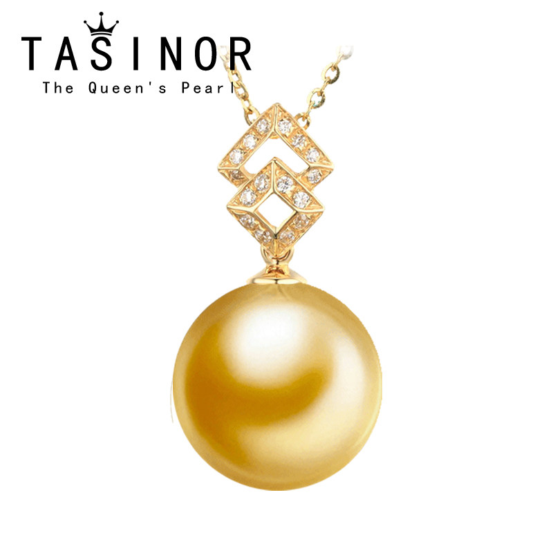 South Sea Gold Pearl Pendant Seawater Pearl Necklace Gold Beads 18k Gold Zhengyuan Send Wife Send Mother Jewelry Gift