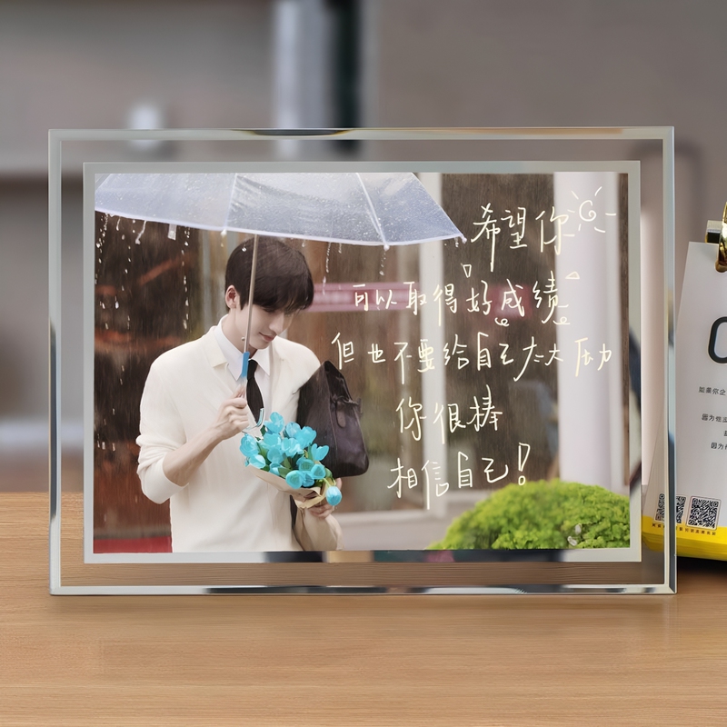 Zhang Linghe's New Crystal Photo Frame, Celebrity Merchandise, Fan-Made Support Photo, Horizontal and Vertical Dual-Use Display Stand, Creative Gift Zhang Linghe's New Crystal Photo Frame, Celebrity Merchandise, Fan-Made Support Photo, Horizontal and Vertical Dual-Use Display Stand, Creative Gift