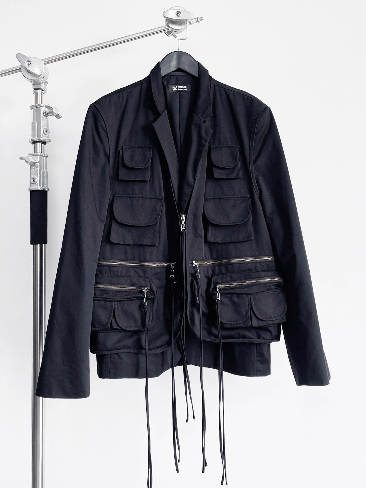 in stock】raf simons 03ss archive: multi-pocket faux two-piece