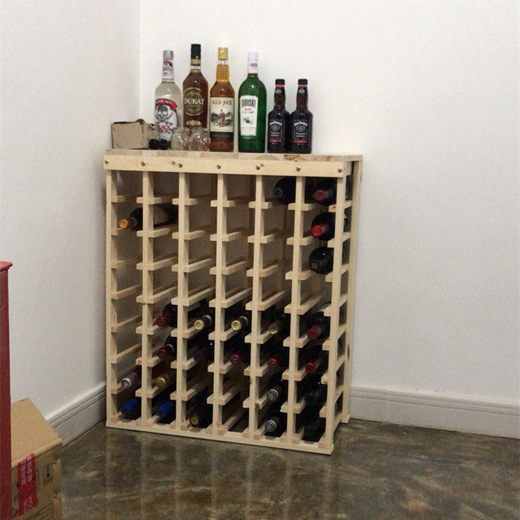 Buy Simple red wine rack wooden wine rack solid wood wine rack wine
