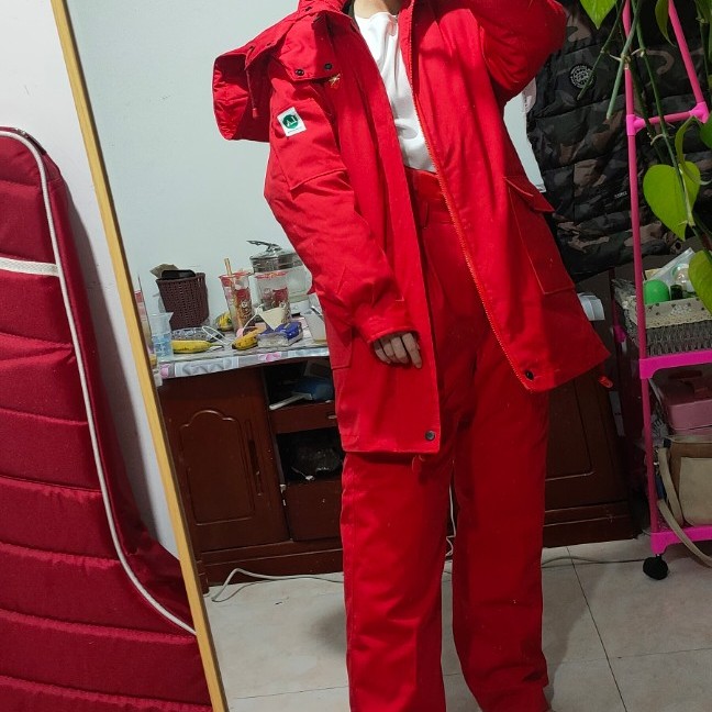 Anti-static cotton clothing with wool sheepskin knee pads and waist pads