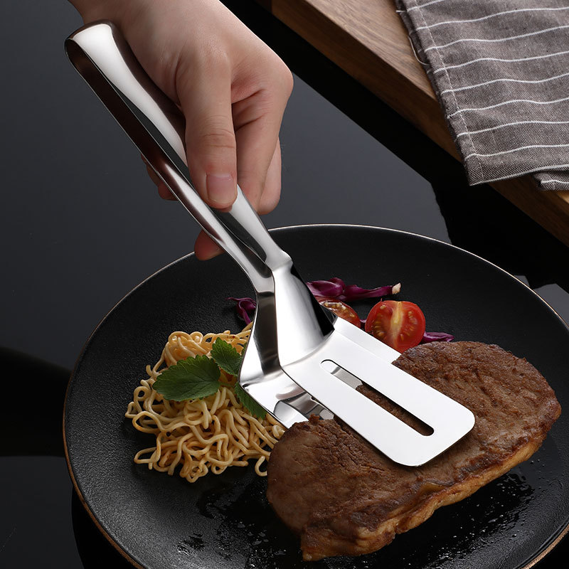 304 thickened stainless steel steak clip multi-functional pancake pizza meat steak barbecue fried fish grill shovel dessert clip