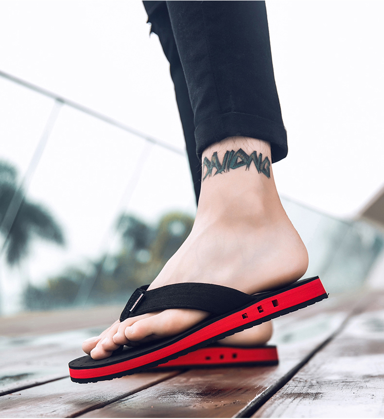 Dép nam mùa hè flip flops xu hướng ngoài trời non-slip đáy mềm tính cách chịu mài mòn của nam giới dép thời trang mang giày bãi biển