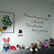 Precious romantic hollow English letter wall sticker bedroom dining room living room background wall flat decoration creative stickers