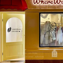 Thank you so beautiful still to patronize my beauty beauty mealshop Lady Clothing Shop Wall Decoration Shop Window Glass Stickers