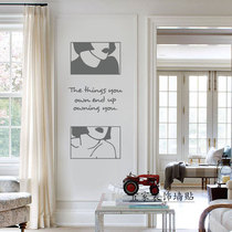 Abstract characters creative wall stickers Nordic minimalist dining room bedroom bedside living room sofa background wall decoration