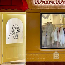 Trendy Girl Beauty Boom Beauty Nail Parlor Wall Decoration Womens Clothing Shop Window Waterproof Glass Appliquins BRIEF WALL STICKLES