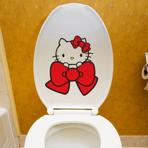 Cute bow kitty Hello kitty cartoon wall sticker girl bedroom room decoration waterproof glass sticker