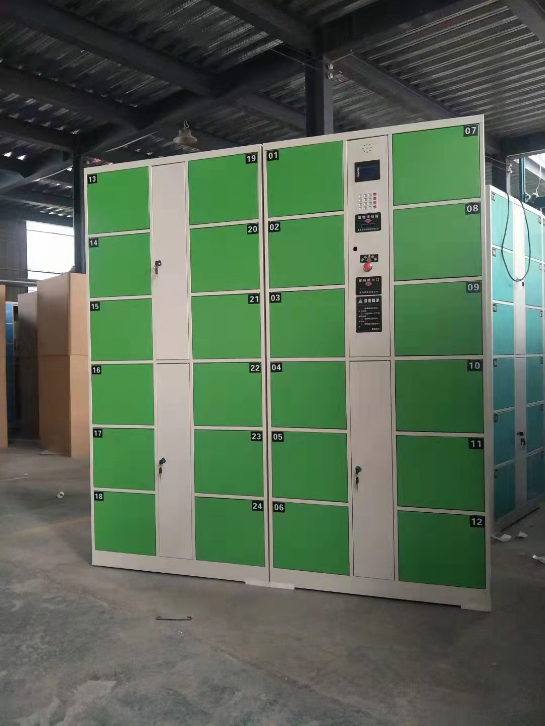 Custom Steel Stainless Steel Supermarket Placement Cabinet Mall Fingerprint Swipe Sweep Code Smart Face Cell Phone Deposit Cabinet