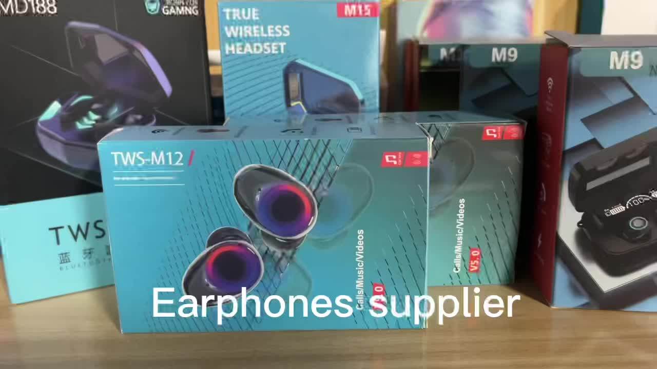 Tws X35 Headphone Bluetooth Wireless Earphones Crackle Light Space