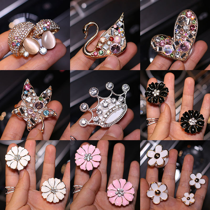 Fashion Water Drill Car Perfume Clip Car Empty Callout Wind Mouth Scented Scents Inlaid Drilling Vent Fragrant Sheet Clip Inner decorations